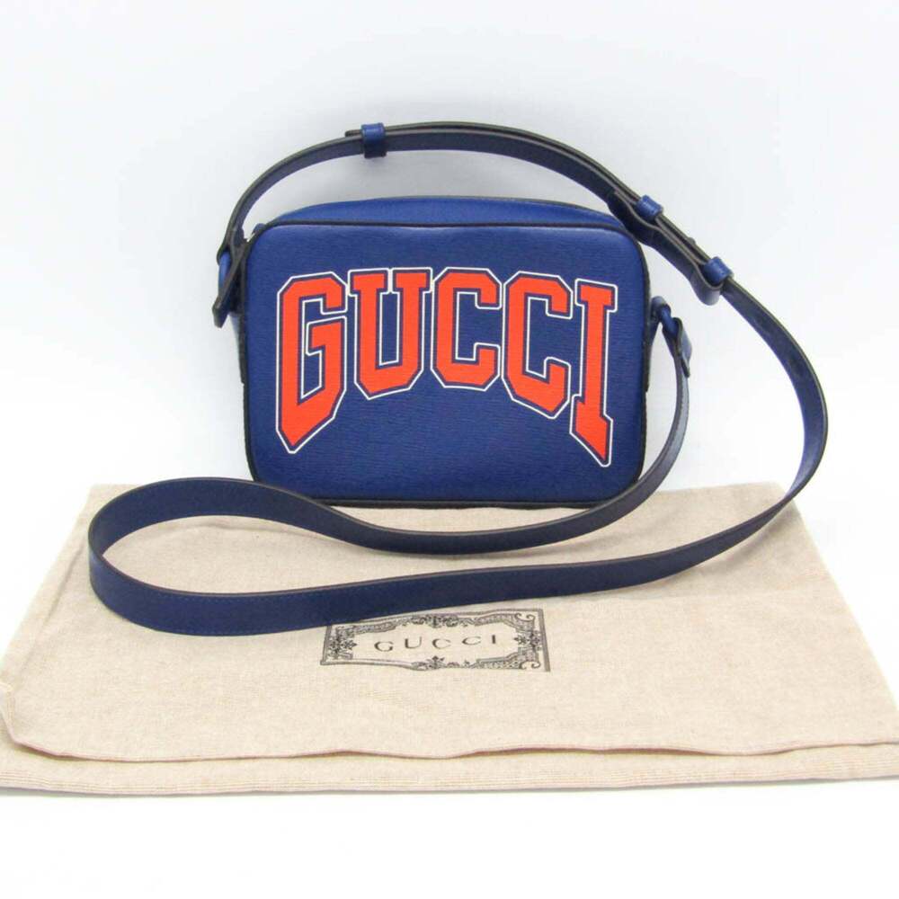 GUCCI Blue Leather Shoulder Bag - Picture 2 of 14